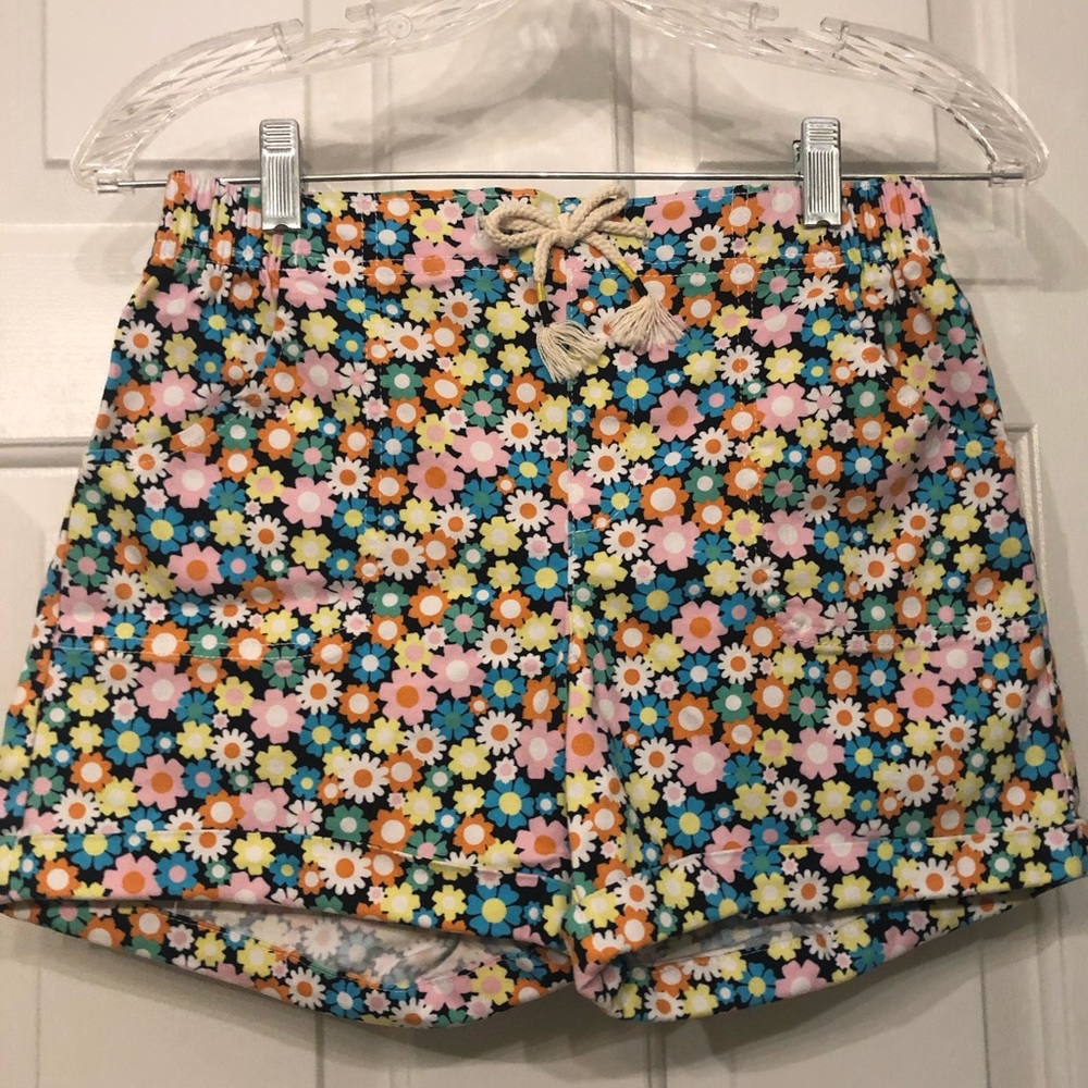 NWT Wonder Nation Girls Floral Print Shorts, Size 10-12 Plus